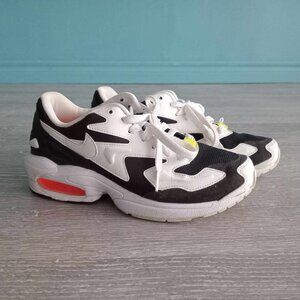 Nike Air Max 2 Light Women's 7.5 Running Shoe |  black, white, vibrant accents